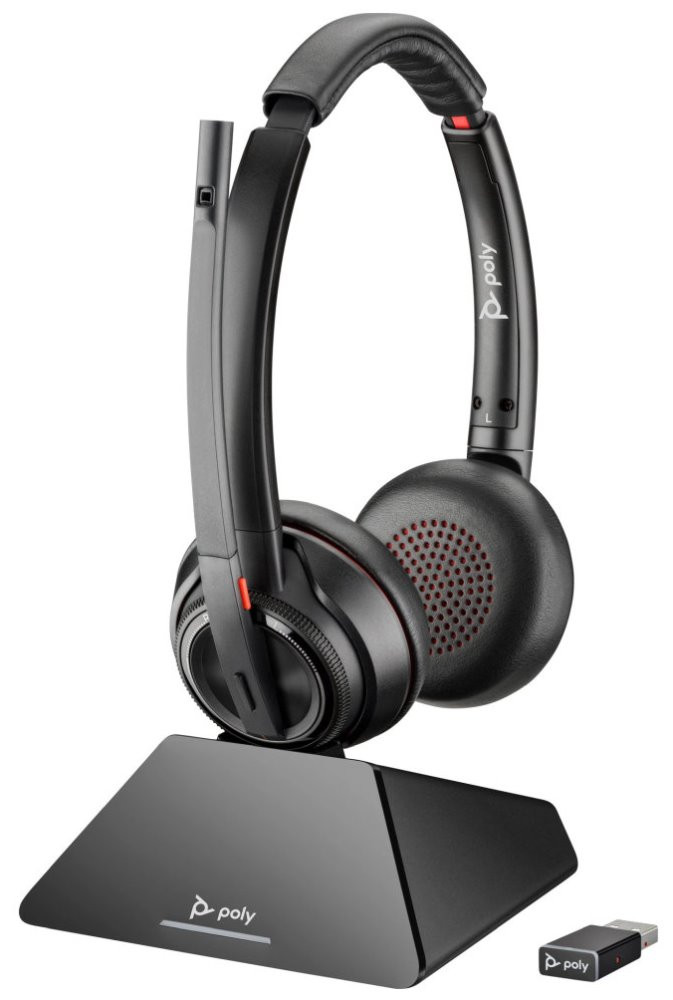 Poly Savi 8220 - Savi 8200 series - náhlavní souprava - náhlavní - DECT / Bluetooth - bezdrátový