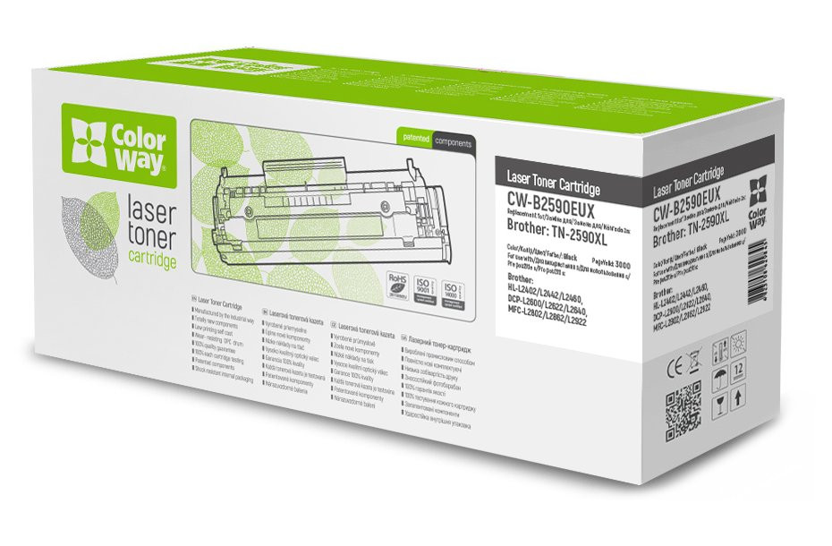 COLORWAY kompatibilní toner pro BROTHER TN-2590XL/ Černý/ 3 000 stran