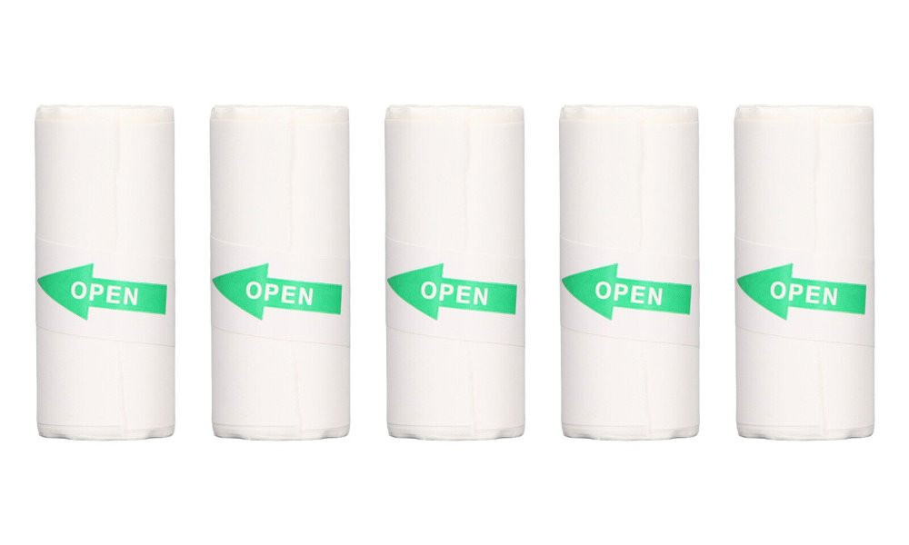 HELMER samolepící kotoučky pro termo tiskárnu TP01/TP02/ 55mm x 25mm/ 5ks/ bílé