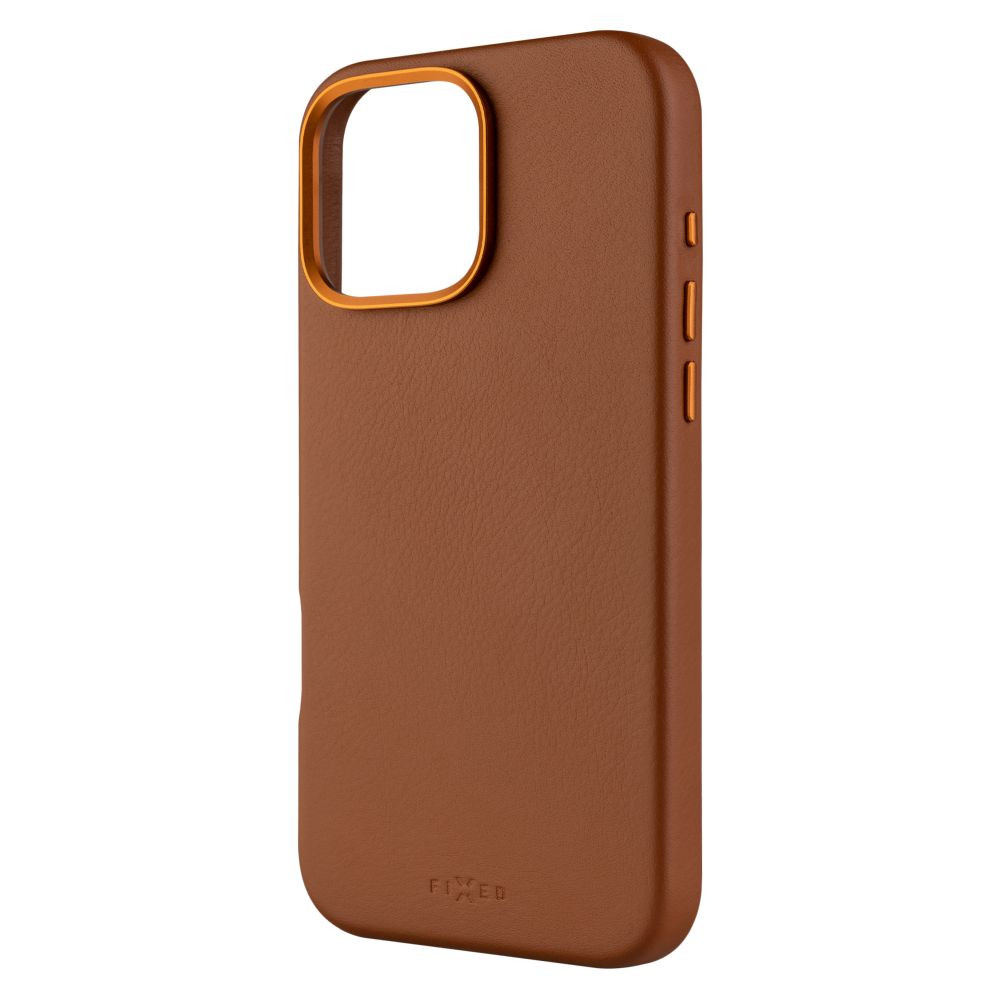 FIXED MagLeather kožený kryt iPhone 16PM hnědý