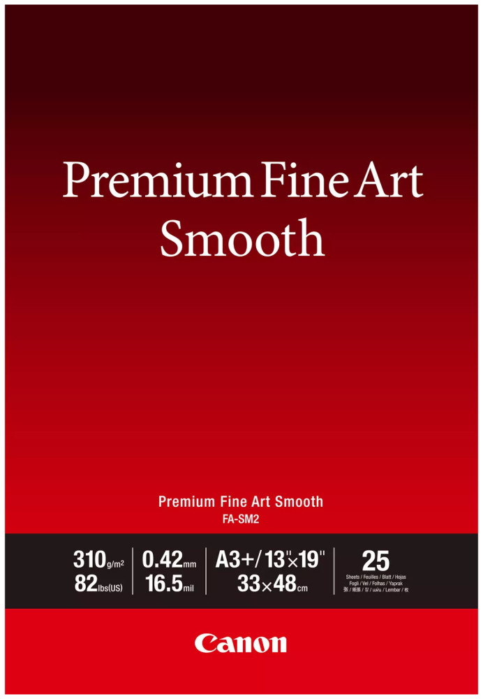 Canon fotopapír  FA-SM2  Premium FineArt Smooth A3+ 25 listů