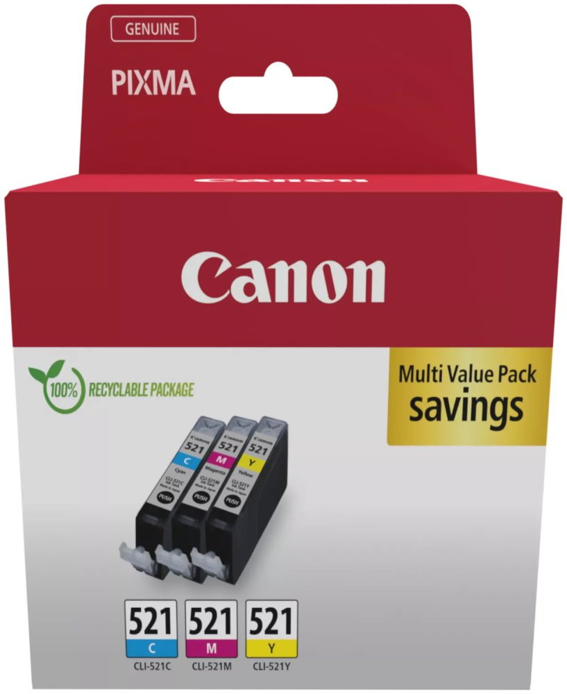 Canon inkoustová náplň CLI-521 C/M/Y  MULTI SEC BJ CARTRIDGE CLI-521 C/M/Y Pack
