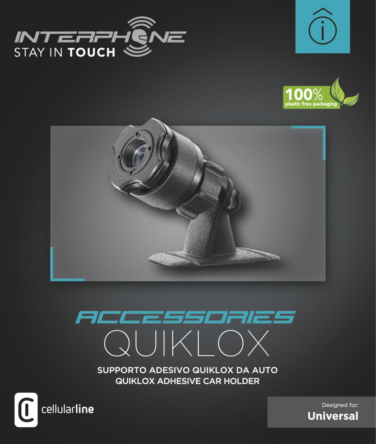 Interphone Quiklox – Úchyt nalepovací