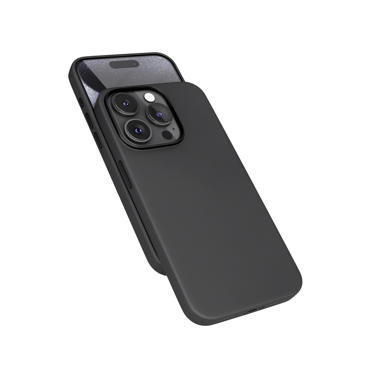 Epico Mag+ kožený kryt iPhone 15 Pro Max - černá