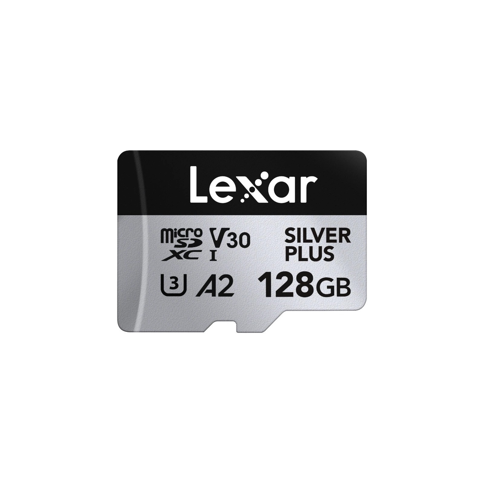 Lexar 128GB H-P Silver Plus microSDXC s adp C10 A2