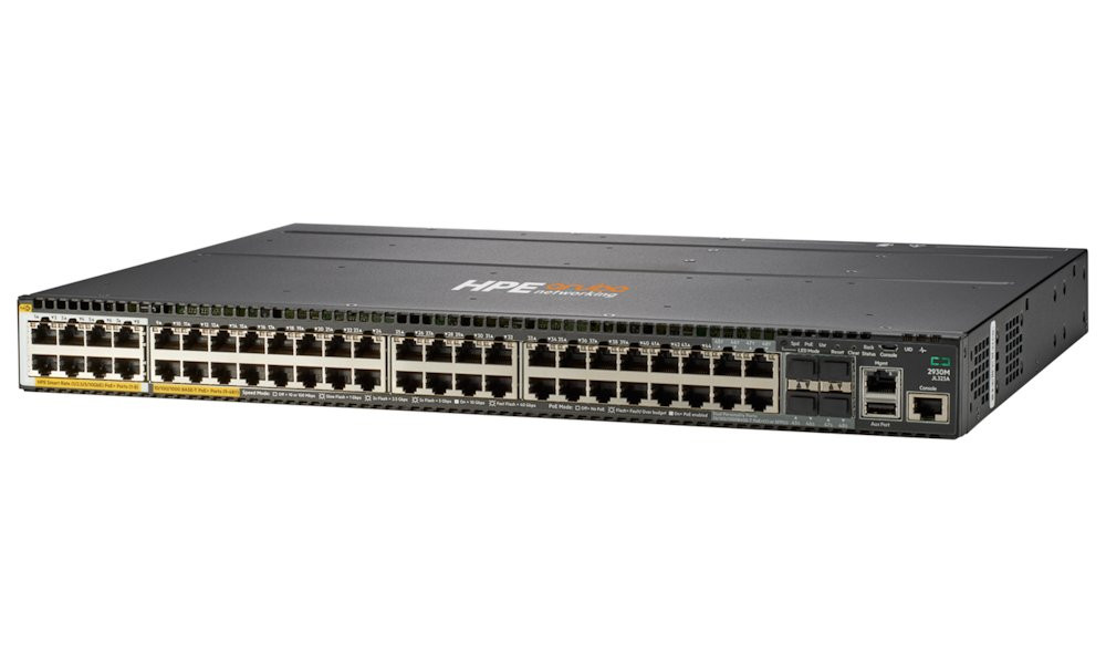 HPE Aruba Networking 2930M 40G 8SR10 4SFP 1440W 1SL
