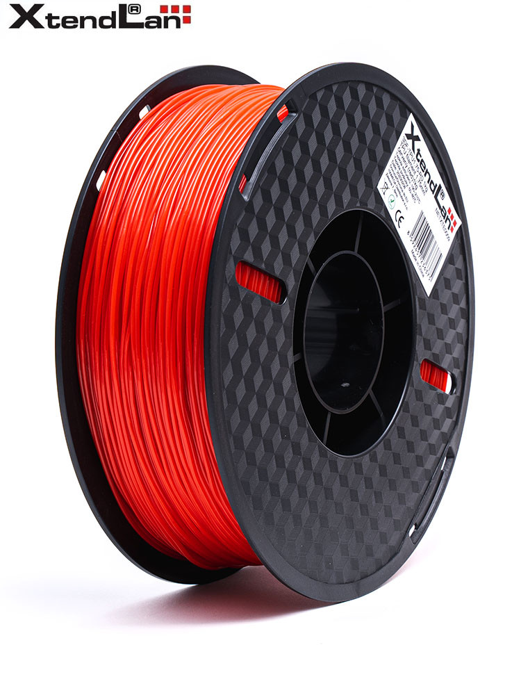 XtendLAN TPU filament 1,75mm průhledný červený 1kg
