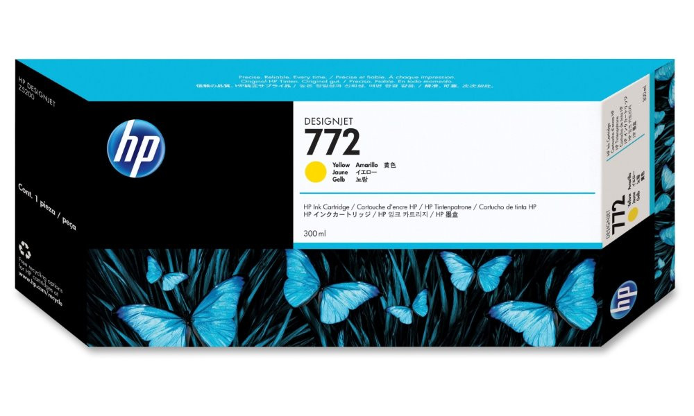 HP 772 Žlutá inkoustová kazeta DesignJet, 300 ml