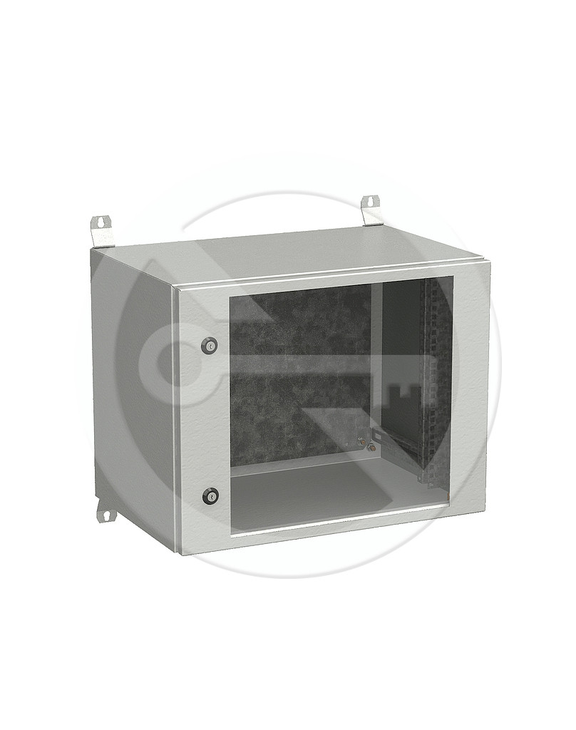 Rozvadeč nástěnný venkovní LC-20 9U 600x400 prosklené dveře 2x1bodový zámek LC-20-9U-64-11-G