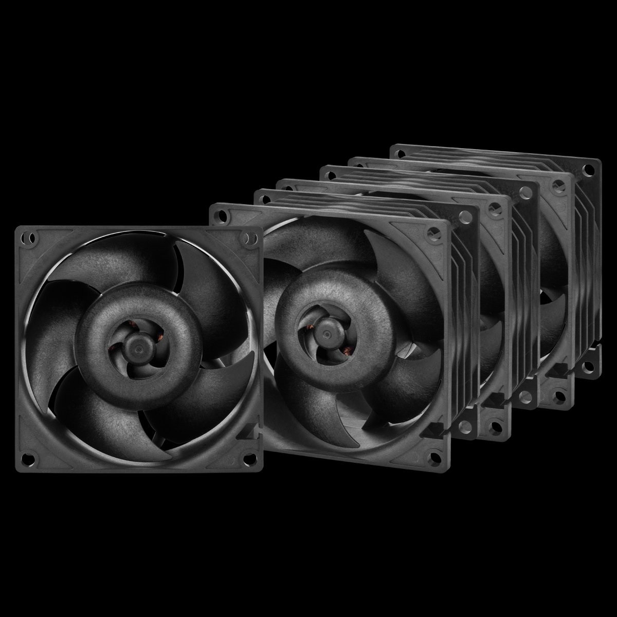 ARCTIC S8038-10K - 80mm Case Fan - dual ball bearing - max 10000 RPM - PWM regulated - Pack of 4 pcs