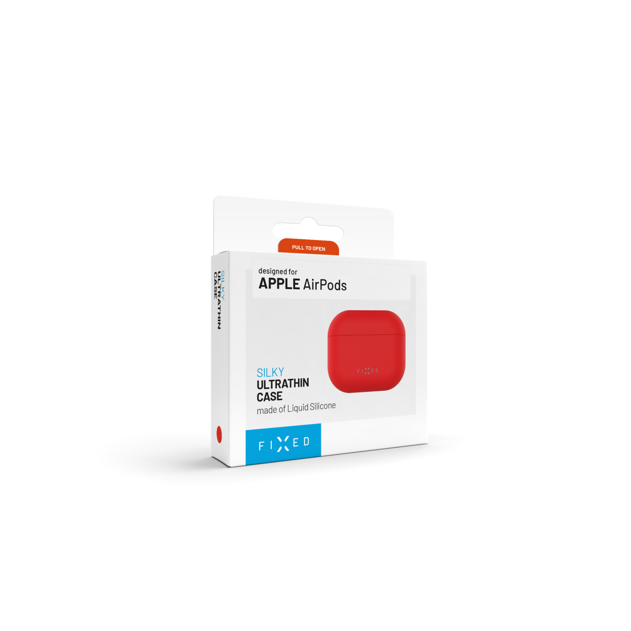 Ultratenké silikonové pouzdro FIXED Silky pro Apple AirPods 5/4, červené