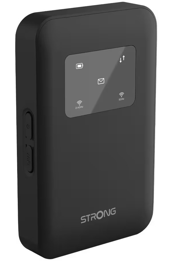 STRONG 4G+ MIFI 900/ data 300Mbps/ Wi-Fi 1200Mbps/ baterie 2500mAh/ WPA3/ micro SIM/ USB-C/ bez displeje/ černý