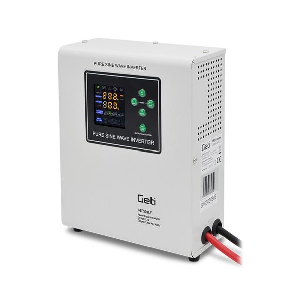 Solarmi Geti GEP501LF UPS záložní zdroj s externí baterií 500 W, baterie 12V LiFePO4, Pb, AGM / AC230V nástěnný