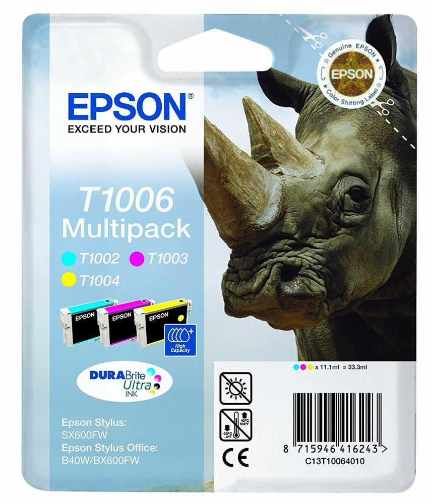 Epson inkoustové náplně - MULTIPACK/ C13T10064010/ B40W/ SX515W/ CMY