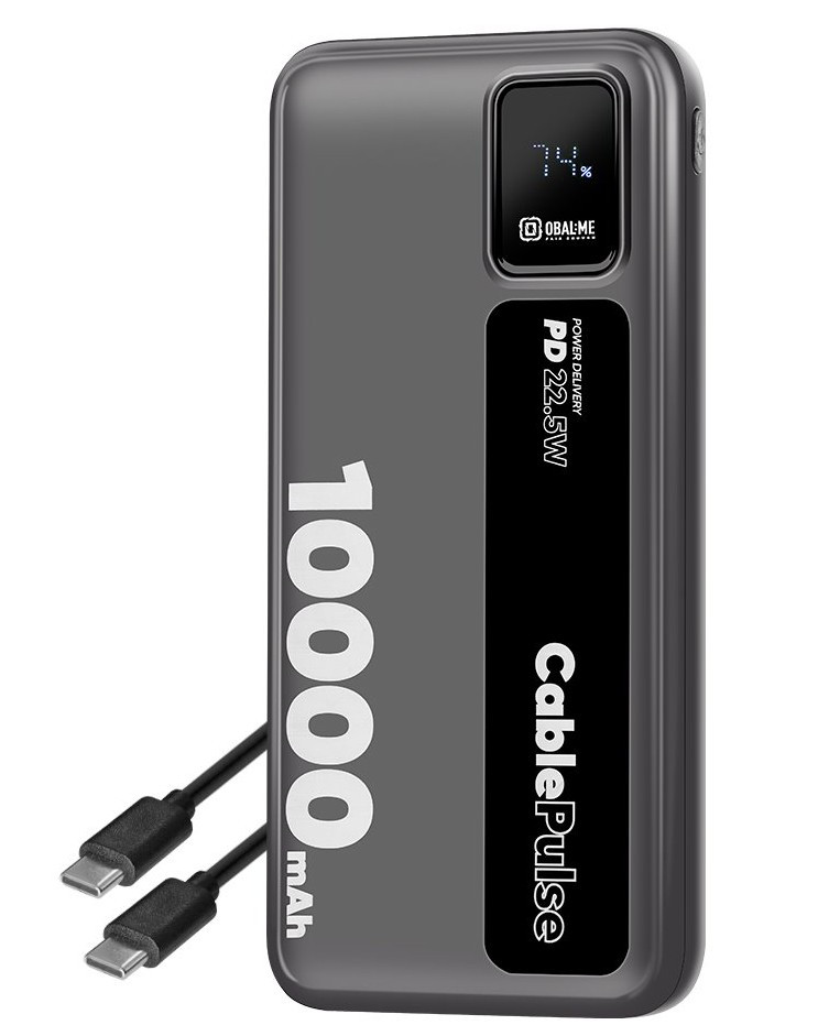 OBAL:ME CablePulse Powerbanka 10000mAh 22,5W Black