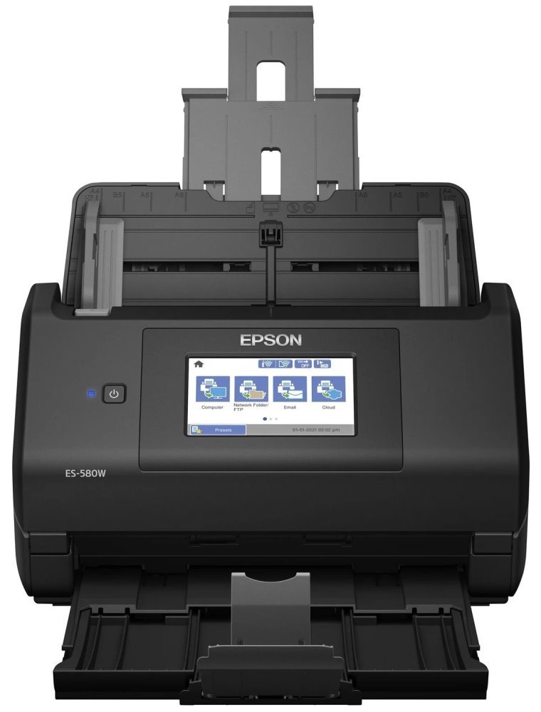 Epson skener WorkForce ES-580W/ Dokumentový/ A4/ 600dpi/ USB3.0/ Wi-Fi/ DADF