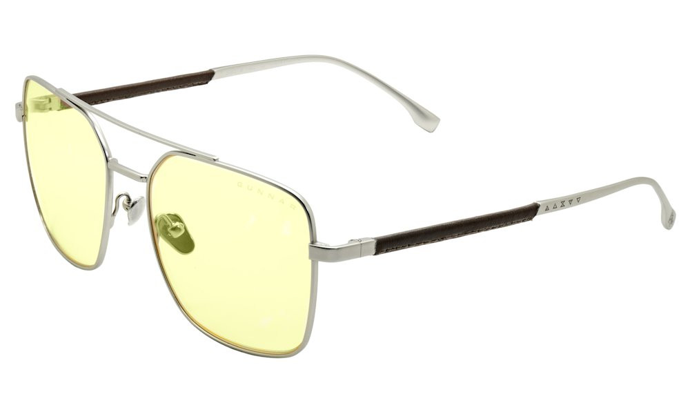 GUNNAR kancelářske/herní brýle  WITCHER WHITE WOLF STEEL/UMBER  jantarová skla BLF 65 GUNNAR focus