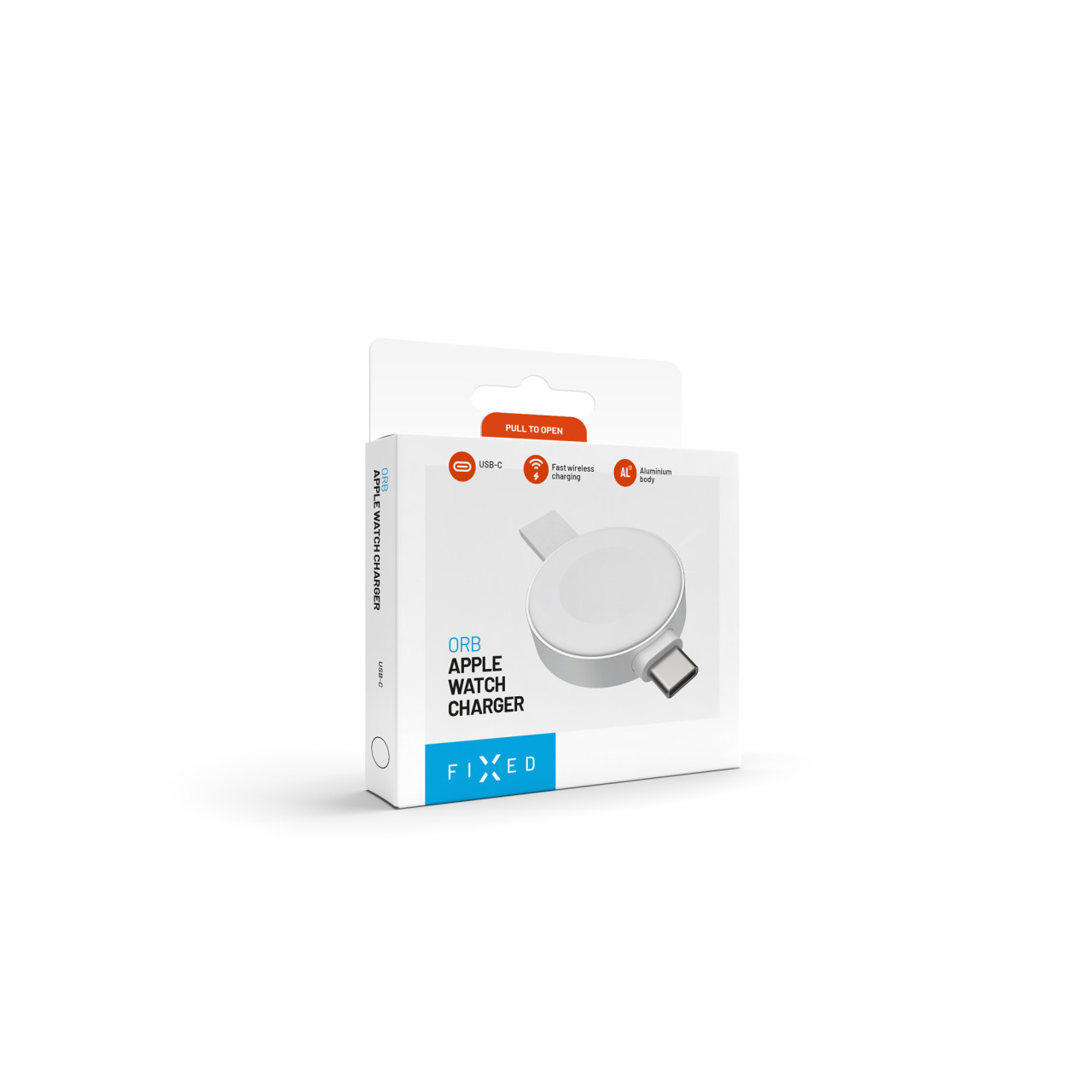 Nabíjecí USB-C adaptér FIXED Orb 2 pro Apple Watch s podporou rychlonabíjení, bílý