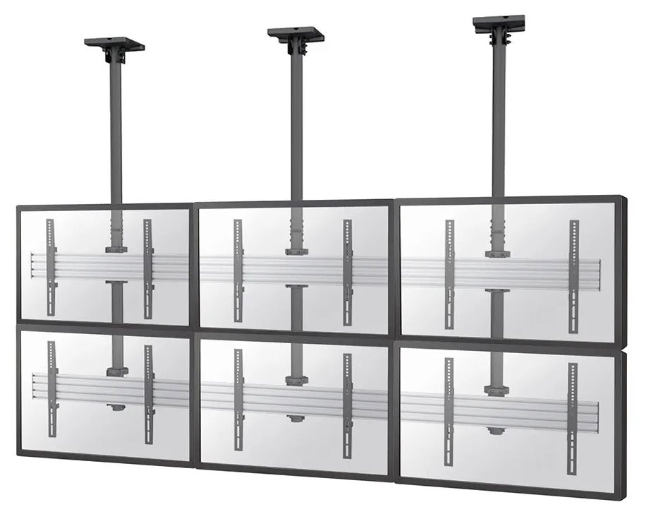 Neomounts Pro  NMPRO-C32 / Flat Screen Ceiling Mount - 3x2 (3 x horizontal/2 x vertical) - box 1/2 / Black/silver
