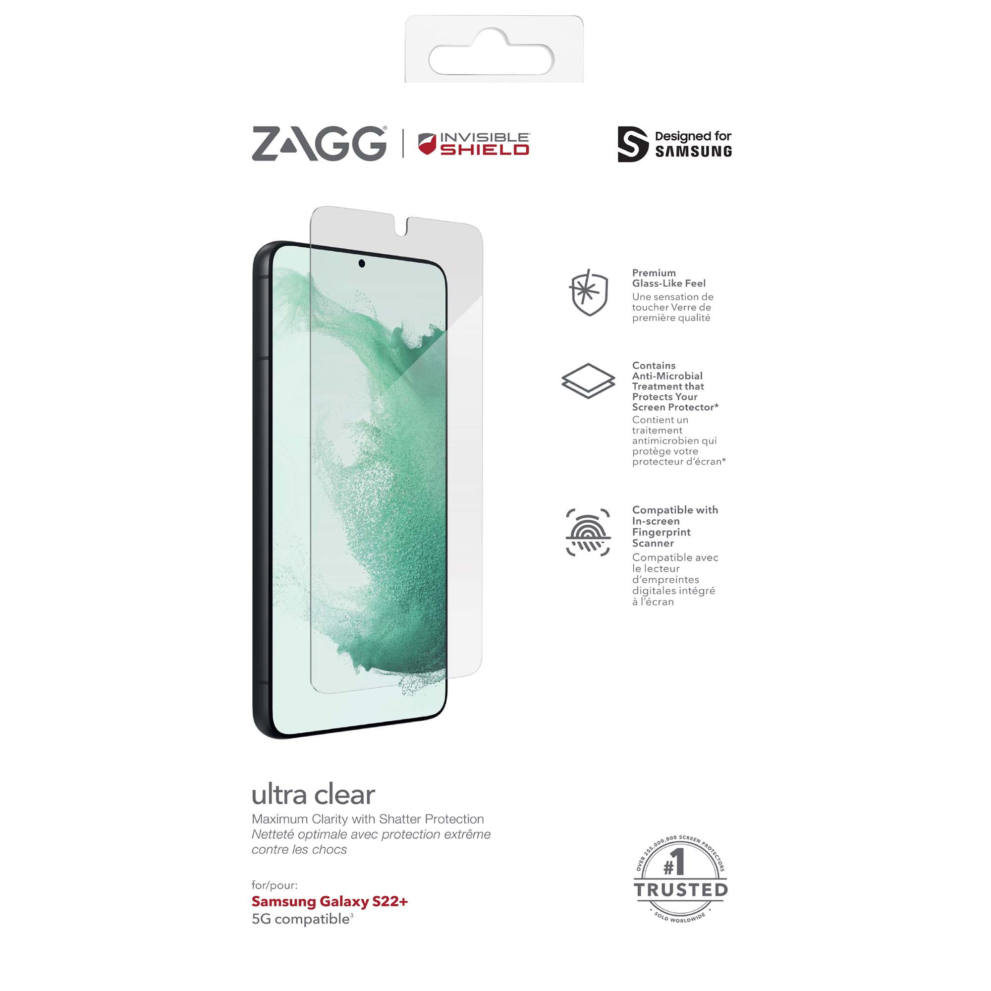 ZAGG Invisible Shield Ultra Clear + fólie Samsung Galaxy S22 + 5G