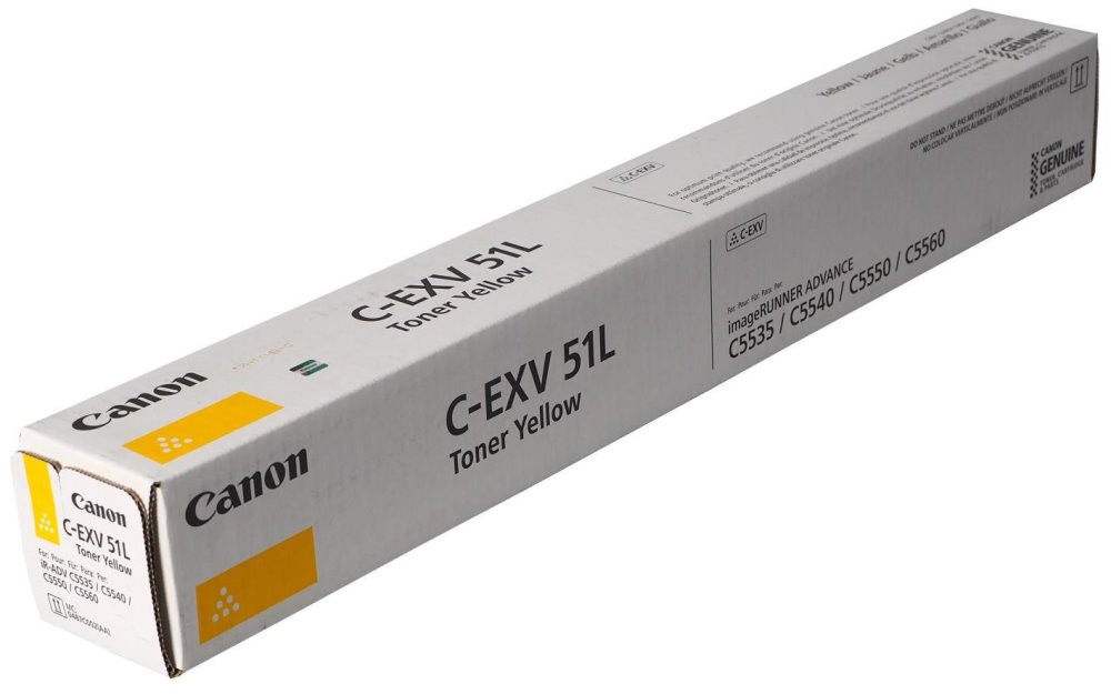 Canon originální  TONER CEXV51L YELLOW iR-ADV C55xx/C57xx Low Yield Toner  26 000 stran A4 (5%) -