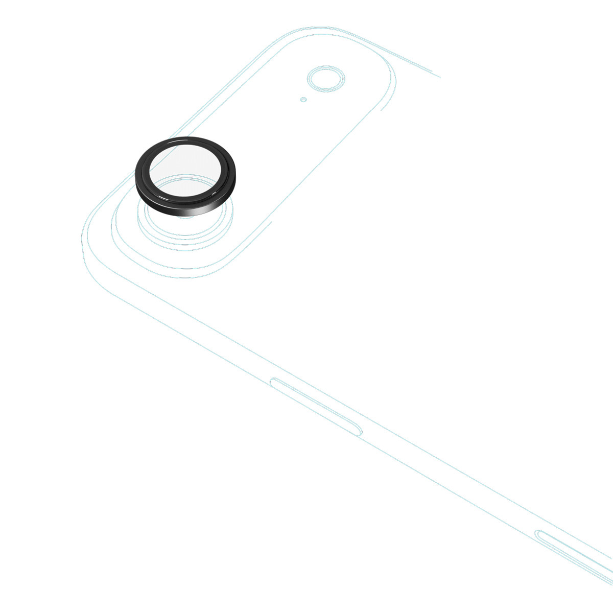 Epico Alu Lens Protectors iPhone Air - černá