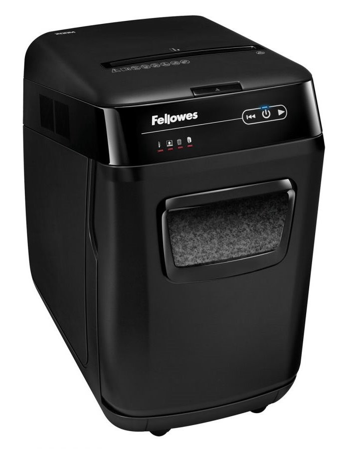 FELLOWES skartovač AutoMax 200 M/ křížový mikrořez 2x14 mm/ objem koše 32 l/ certifikát NBÚ/ stupeň utaj. P-5 (tajné)