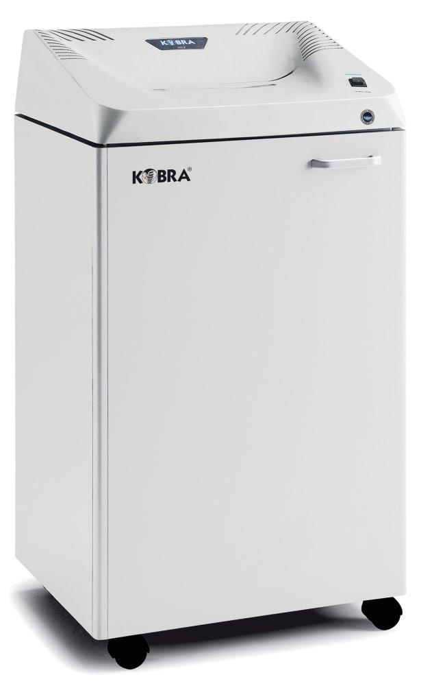 KOBRA skartovač 300.2 S4/ proužek řez 3,8 mm/ A4/ kapacita 33 listů/ objem koše 150l/ stupeň utajení P2/ šedý