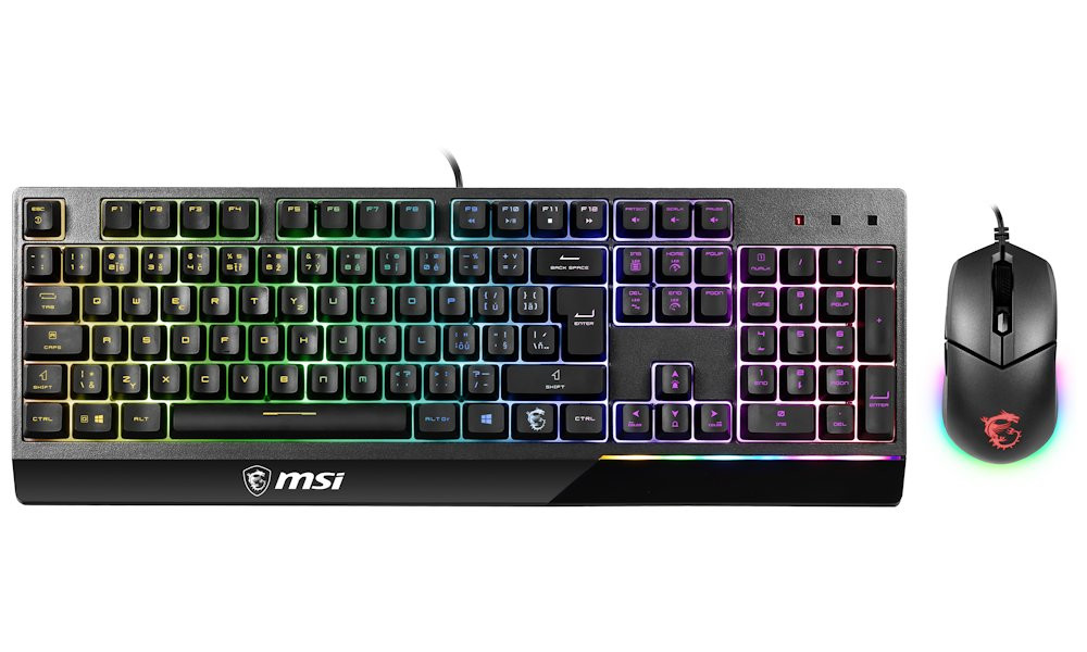 MSI herní set klávesnice s myší VIGOR GK30 COMBO/ drátový/ RGB podsvícení/ USB/ CZ+SK layout