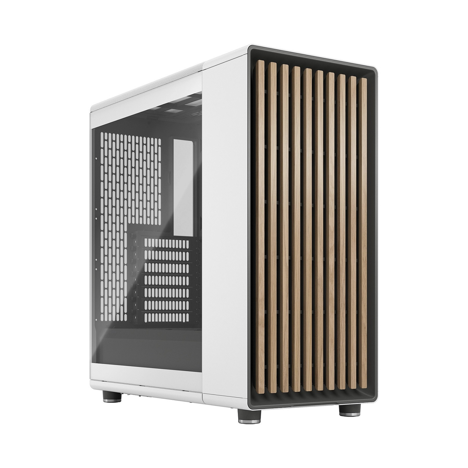 Fractal Design North Chalk White TG Clear/Midi Tower/Transpar./Bílá