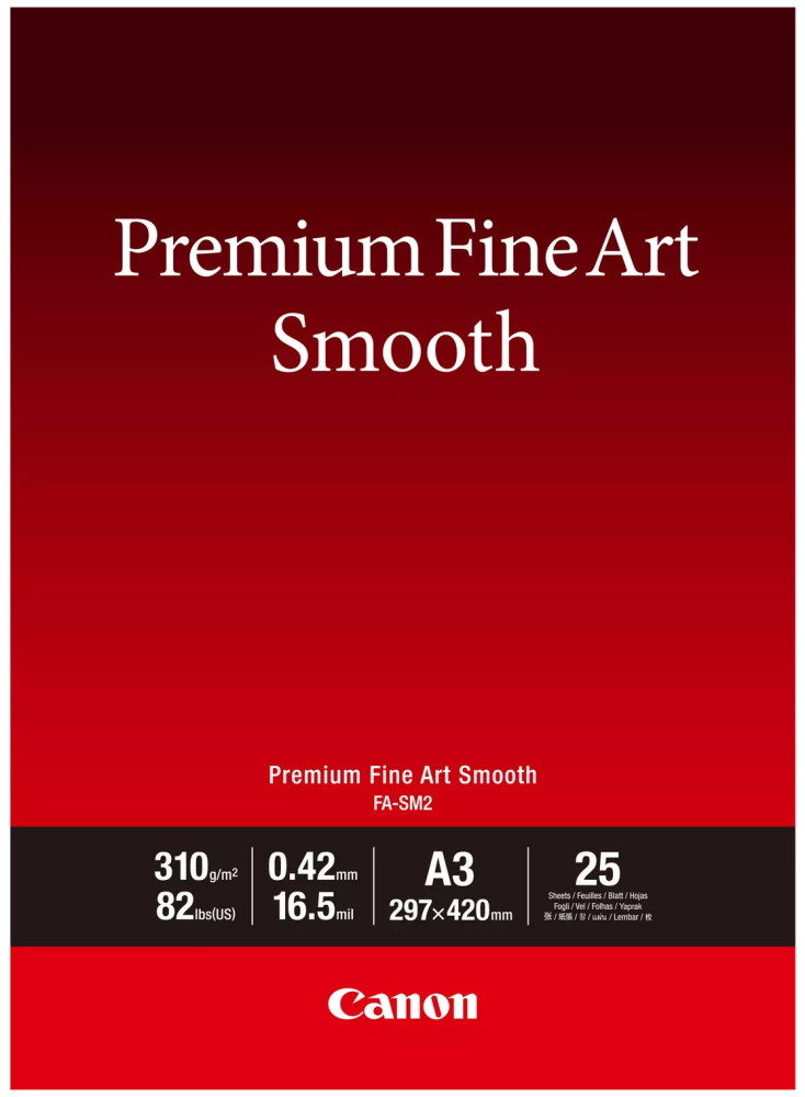 Canon fotopapír  FA-SM2  Premium FineArt Smooth A3 25 listů