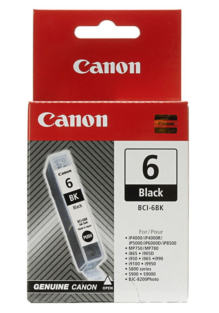 Canon inkoustová náplň BCI-6Bk/ Černá