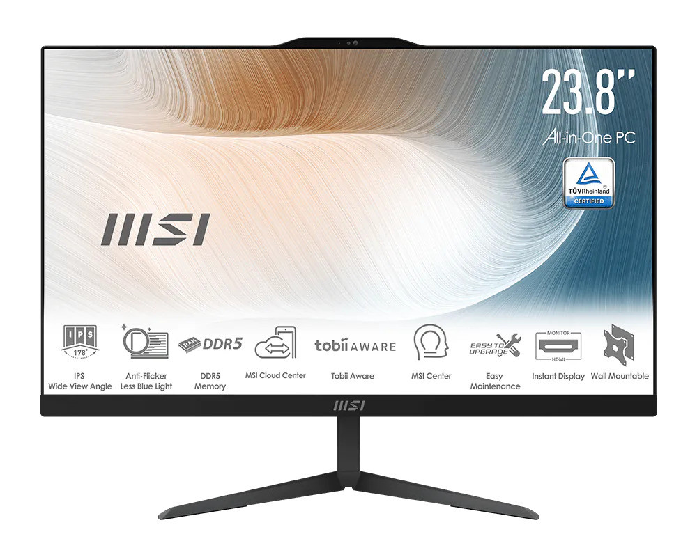 MSI Modern/AM242 1M-2298EU/23,8"/FHD/3-100U/8GB/512GB/Intel int/W11H/Černá/3R