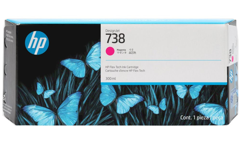 HP 738 - 300 ml - purpurová - originální - DesignJet - inkoustová cartridge - pro DesignJet T950