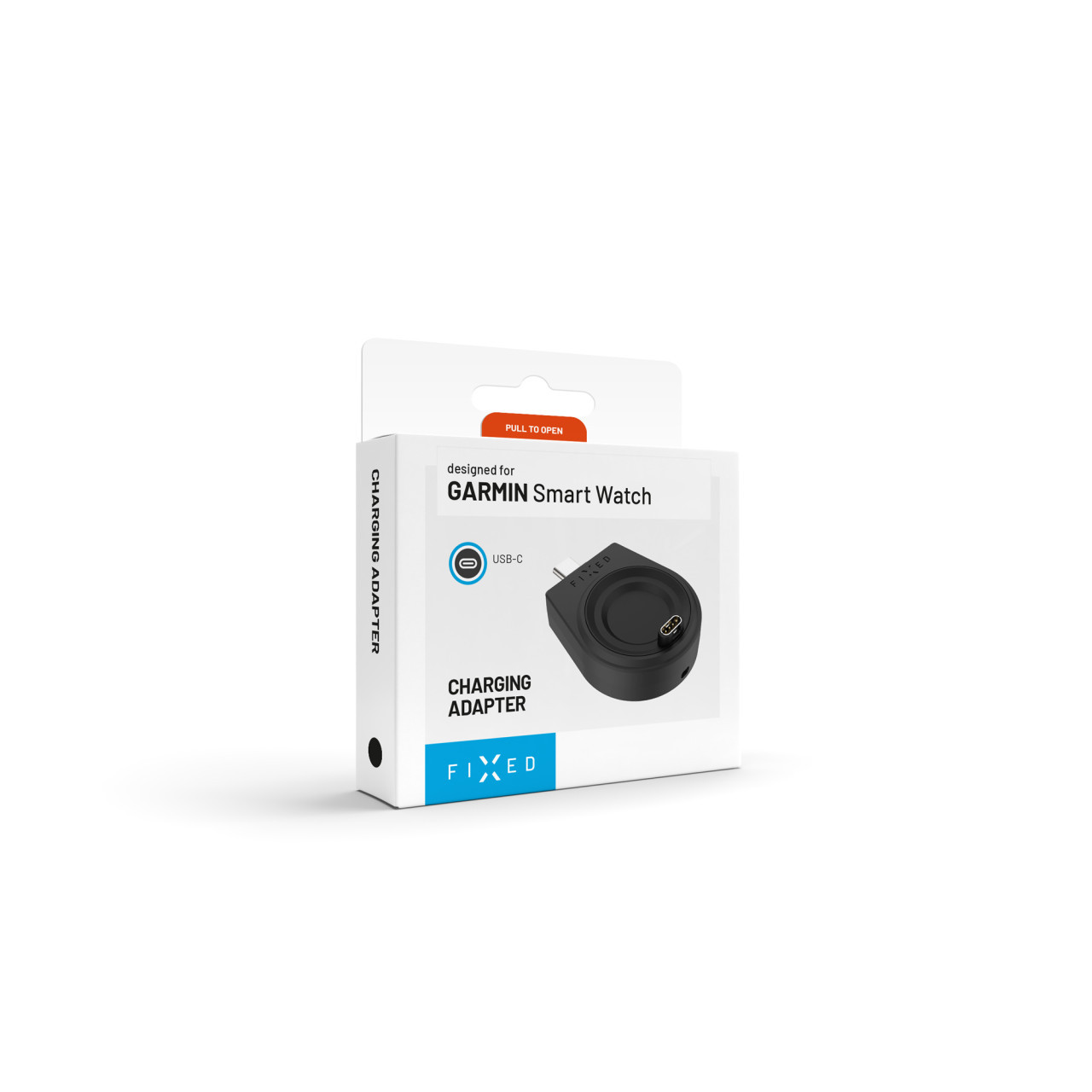 Nabíjecí USB-C adaptér FIXED pro smartwatch Garmin Fenix 5/6/7/7X/8, Epix, Venu 2/3/3S, Vívoactive 3/4/5, černý