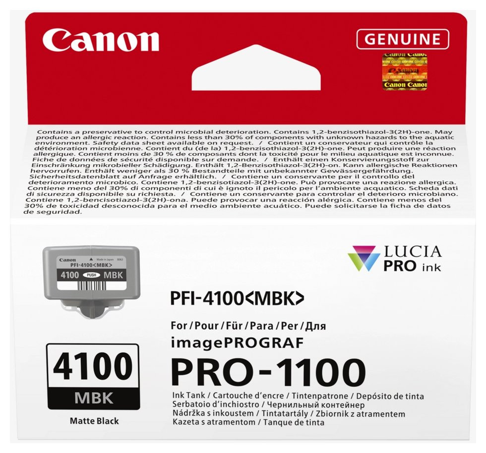 Canon inkoustová náplň INK PFI-4100 MBK Matte černá