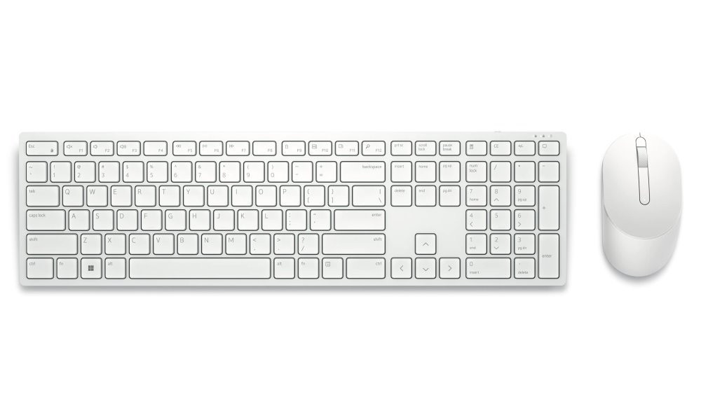 DELL KM5221W bezdrátová klávesnice a myš ruská/ russian/ bílá