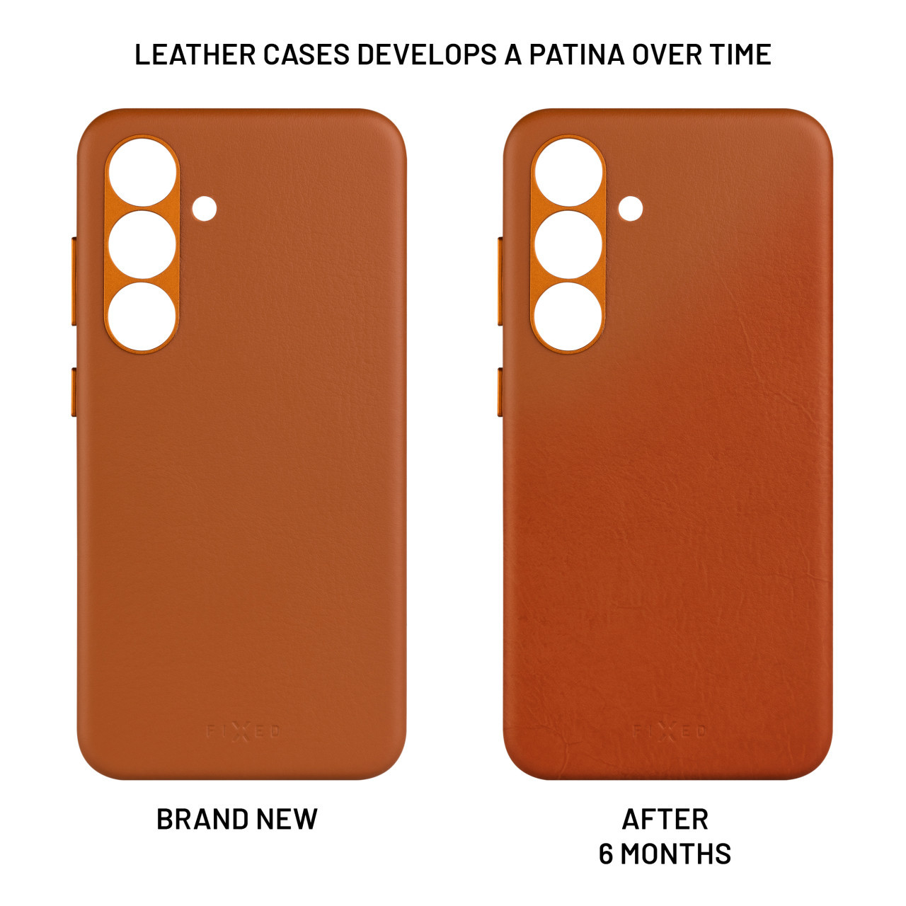 Kožený zadní kryt FIXED MagLeather s podporou MagSafe pro Samsung Galaxy S25, hnědý