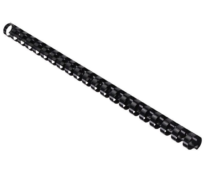 EUROSUPPLIES plastové hřbety/ formát A4/ 8mm/ černé/ 100 pack