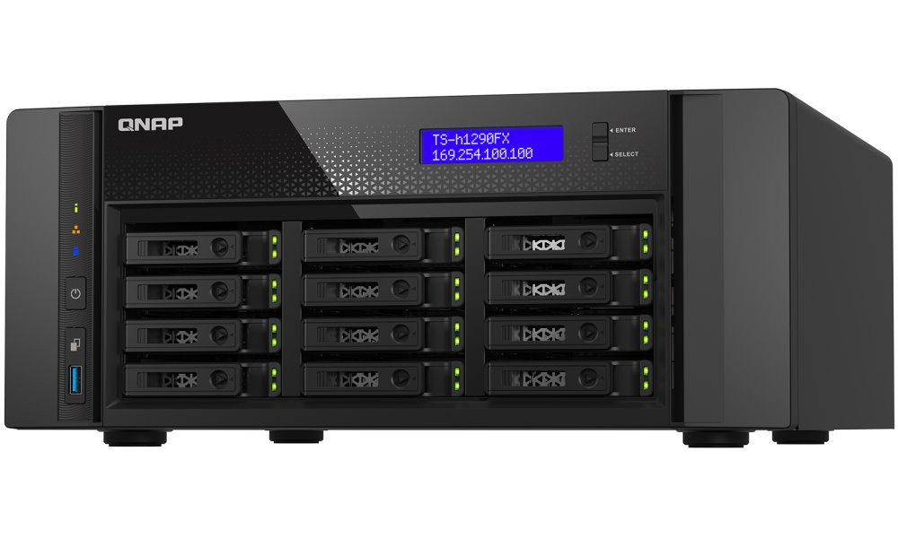 QNAP TS-h1290FX-7232P-64G   AMD EPYC, 64GB ECC RAM, 12x 2,5" U.2, 2x 2,5GbE 2x 25GbE