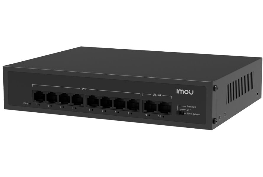 Imou switch SF110P/ 8x 10/100 M PoE port/ 2x 10/100M Uplink port/ IEEE 802.3af/at/ 1.6Gbps/ černý