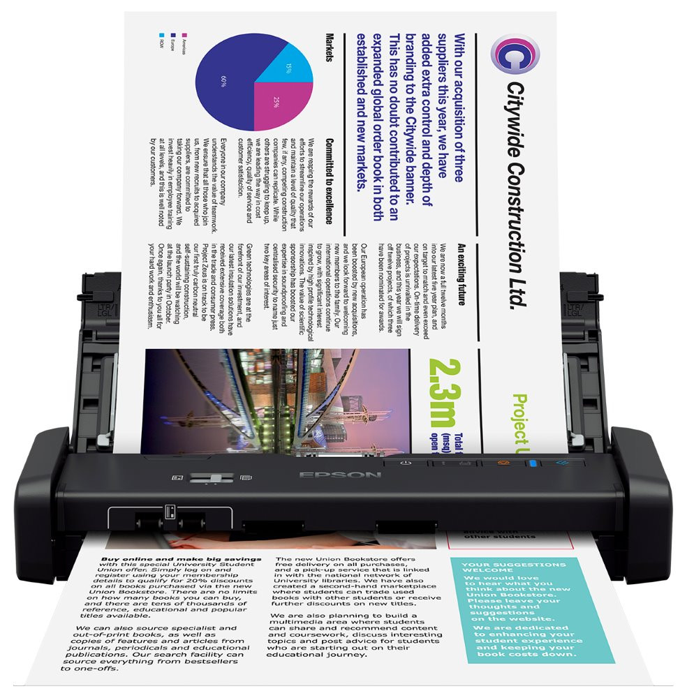 Epson skener WorkForce DS-310/ A4/ 1200dpi/ USB3.0/ 3 roky záruka po registraci