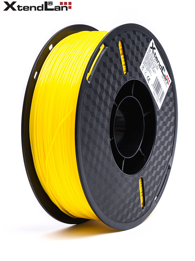 XtendLAN TPU filament 1,75mm průhledný žlutý 1kg