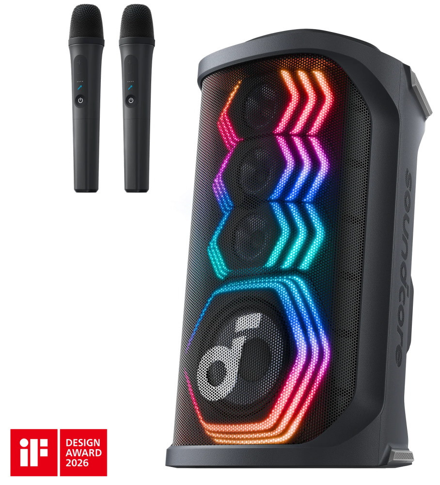 Anker Soundcore Rave 3S/ reproduktor/ Bluetooth/ 200W/ 6,55" woofer/ 2x mikrofon/ černý