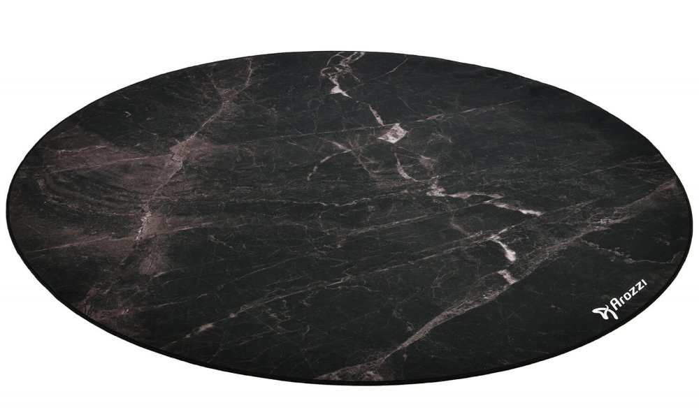 AROZZI Zona Floorpad Black Marble/ ochranná podložka na podlahu/ kulatá 121 cm průměr/ design černý mramor