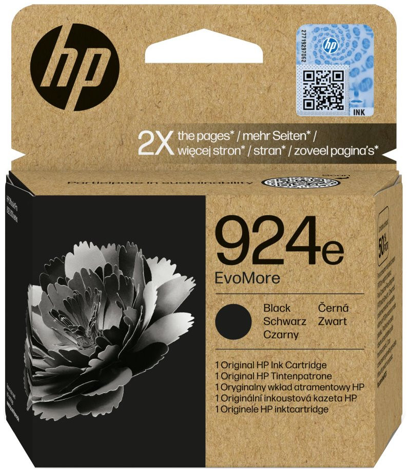 HP 924e Černá EvoMore originální inkoustová kazeta