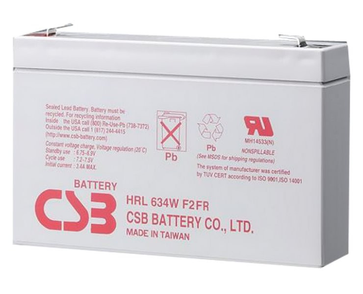 CSB Pb záložní akumulátor VRLA AGM 6V/9Ah (HRL634W F2)