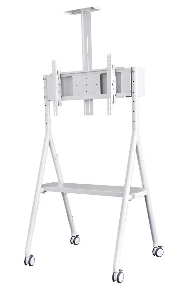 Neomounts NS-M1500WHITE / Mobile Flat Screen Floor Stand (height: 110 - 144 cm) / White