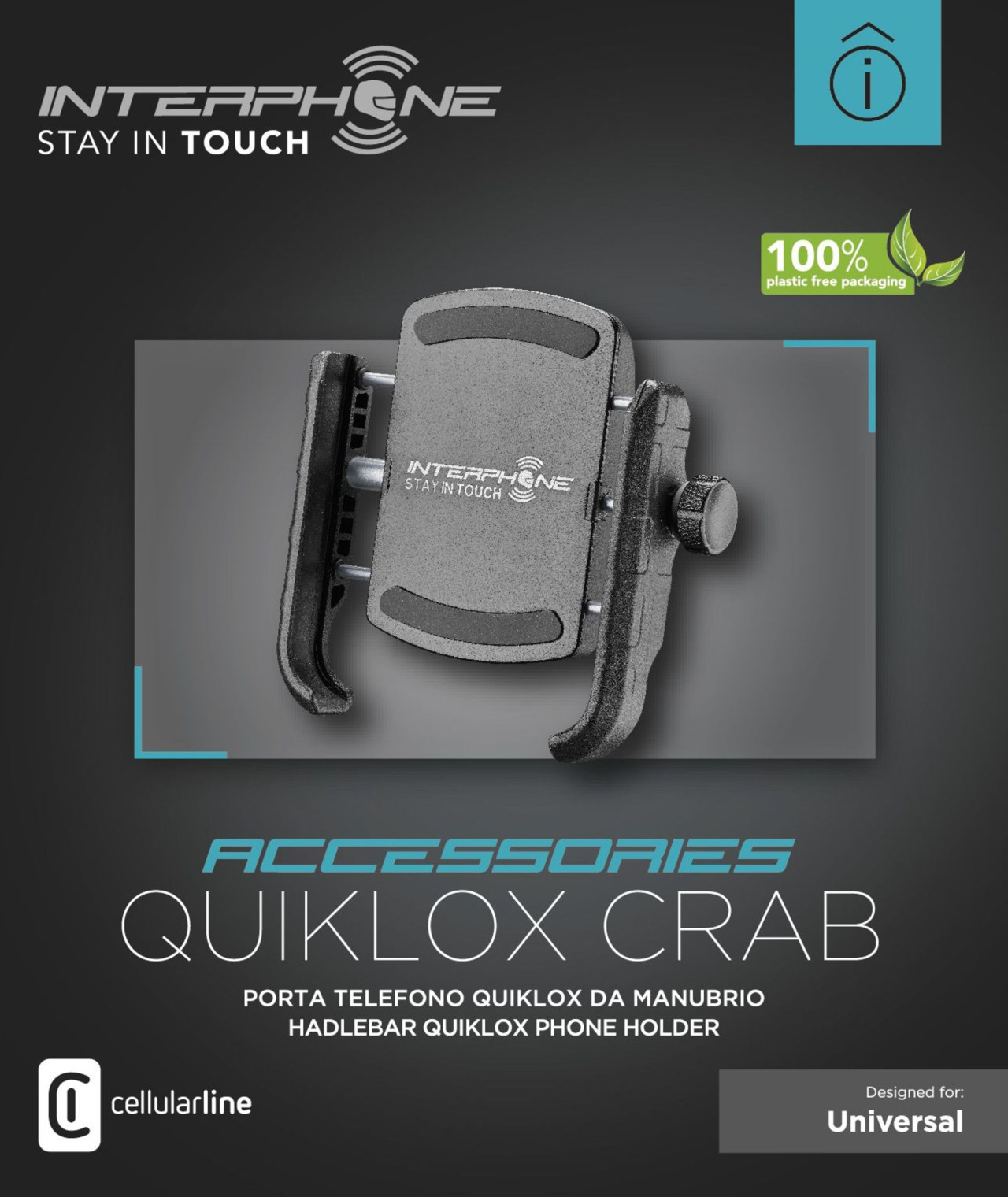 Interphone Crab Quiklox – Univerzální držák telefonu
