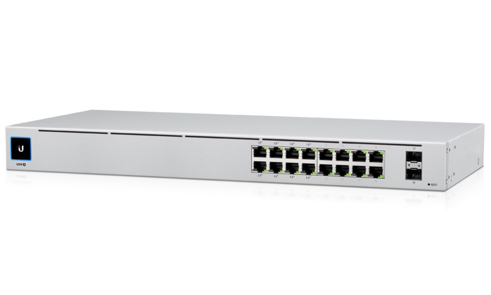 Ubiquiti UniFi Switch 16 PoE - 16x GbE, 2x SFP, 8x PoE+ (PoE budget 42W)